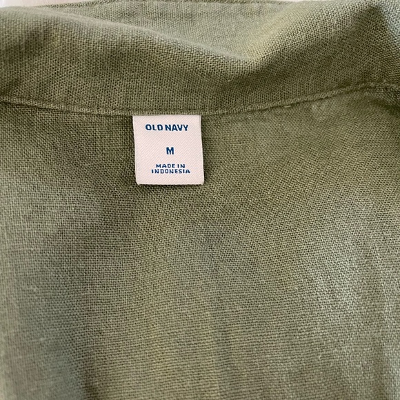 NWT Old Navy green collared button dress, tie waist with pockets! Size Medium - Picture 16 of 16